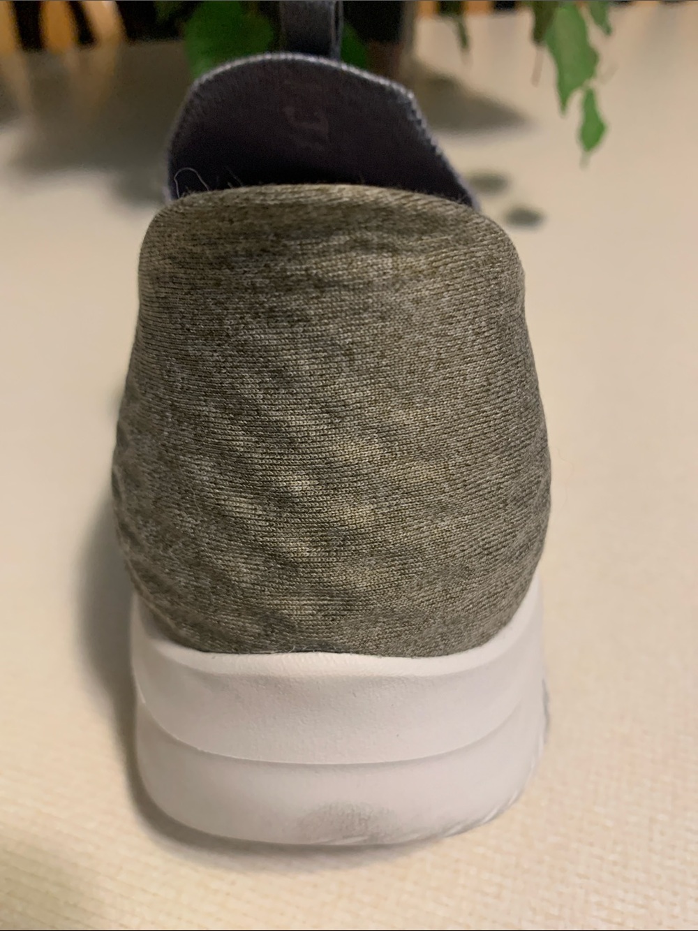 Skechers Gray Knit Slip-On Sneakers with White Soles - Picture 3 of 8